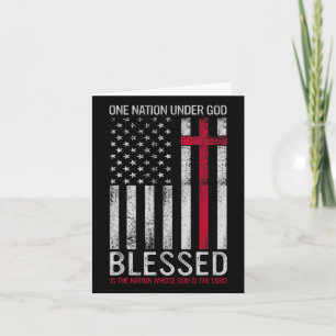 Een natie onder God Jezus gezegend Amerikaanse vla Kaart