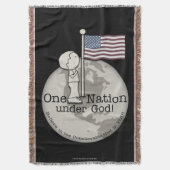 Een natie onder God-Little Boy op Amerikaanse vlag Deken (Voorkant Verticaal)