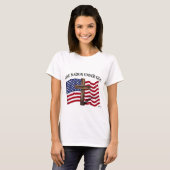 Eén natie onder God met een robuuste kruis en de v T-shirt (Voorkant volledig)