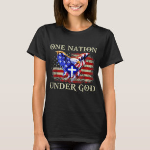 een natie onder god patriotic usa Christelijk T-shirt