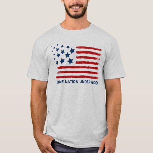 Eén natie onder God Patriottic T-shirt (Voorkant)