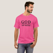 Eén natie onder God Patriottisch Christelijk Conse T-shirt (Voorkant volledig)