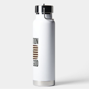 Een natie onder God patriottisch kruis Waterfles