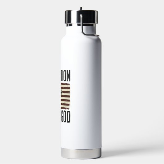 Een natie onder God patriottisch kruis Waterfles (Links)