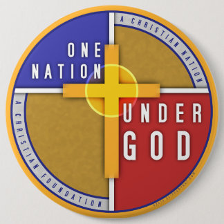 Eén natie onder God Ronde Button 6,0 Cm