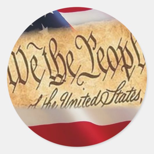 Eén natie onder God Ronde Sticker (Voorkant)