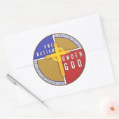 Eén natie onder God Ronde Sticker (Envelop)