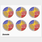 Eén natie onder God Ronde Sticker (Vel)