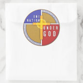 Eén natie onder God Ronde Sticker (Tas)