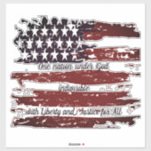 Eén natie onder God Sticker (Vel)