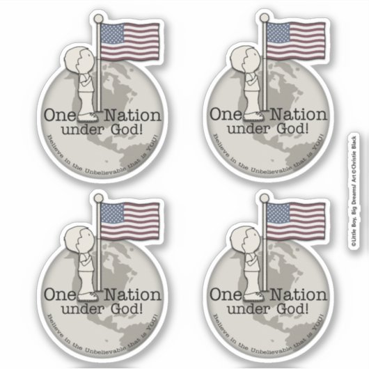 Eén natie onder God Sticker (Voorkant)