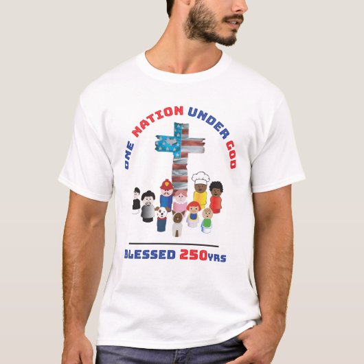 Eén natie onder GOD T-shirt (Voorkant)