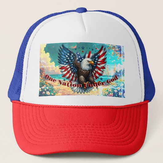 Een natie onder God Trucker Hat Pet (Voorkant)