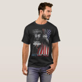 Eén natie onder God Trump 2024 God Amerikaanse vla T-shirt (Voorkant volledig)