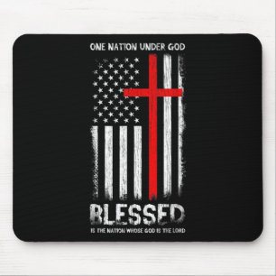 Eén natie onder God USA Patriot Veteran Muismat
