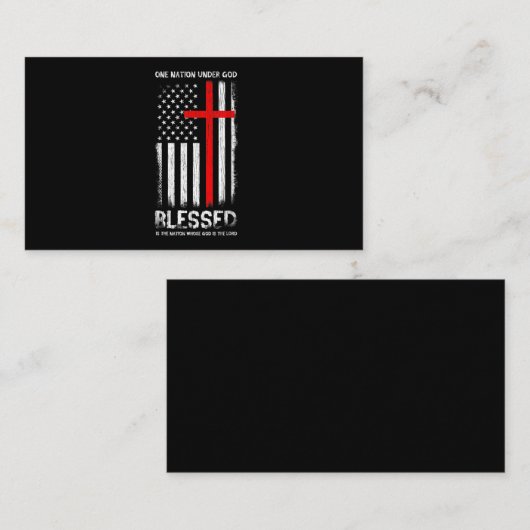 Eén natie onder God USA Patriot Veteran Visitekaartje (Voorkant / Achterkant)