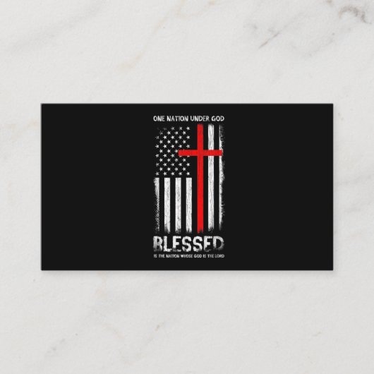 Eén natie onder God USA Patriot Veteran Visitekaartje (Voorkant)