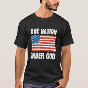 Een natie onder God, verdorven Amerikaanse vlag Ch T-shirt