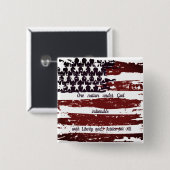 Eén natie onder God Vierkante Button 5,1 Cm (Voorkant /achterkant)