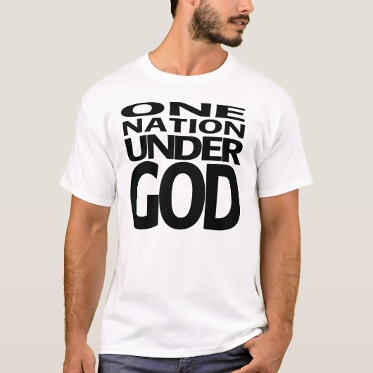Een natie onder God - wit shirt (Voorkant)