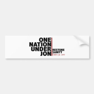 een natie onder jon ( stewart ) bumpersticker