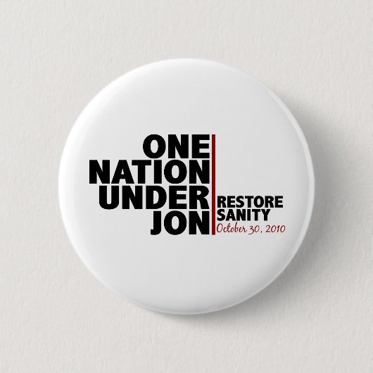 een natie onder jon ( stewart ) ronde button 5,7 cm (Voorkant)