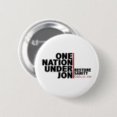 een natie onder jon ( stewart ) ronde button 5,7 cm (Voorkant /achterkant)
