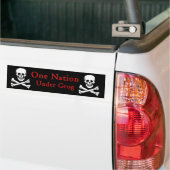 Eén natie onder macrolide (rode ltr) bumpersticker (Op Truck)