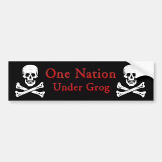 Eén natie onder macrolide (rode ltr) bumpersticker