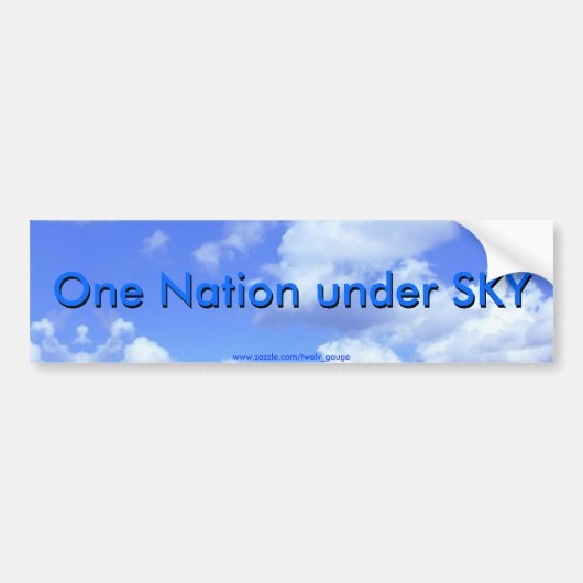 Eén natie onder SKY Bumpersticker (Voorkant)