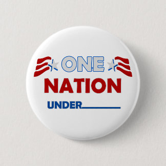 Eén natie onderstrepen ronde button 5,7 cm