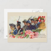 Eén natie  patriottisch Briefkaart (Voorkant / Achterkant)