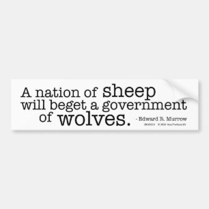 Een natie schapen bumpersticker