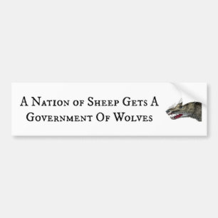 Een natie van de Bumpersticker van schapen
