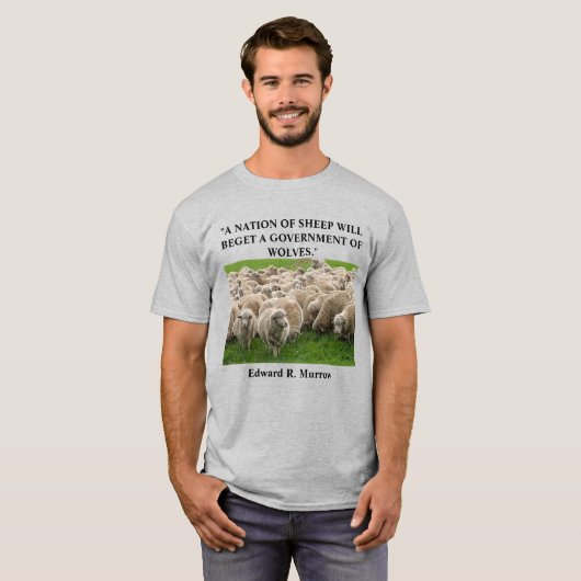 EEN NATIE VAN SCHAPENS Mannen Basic T-Shirt (Voorkant volledig)