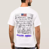 Een Nation Divided-GOD BLESS AMERICA in blauwe let T-shirt (Achterkant)