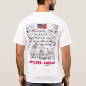 Een Nation Divided-GOD BLESS AMERICA in Rode lette T-shirt (Achterkant)