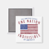 Eén Nation Indivisible American Flag Design Magneet (Voorkant / Achterkant)