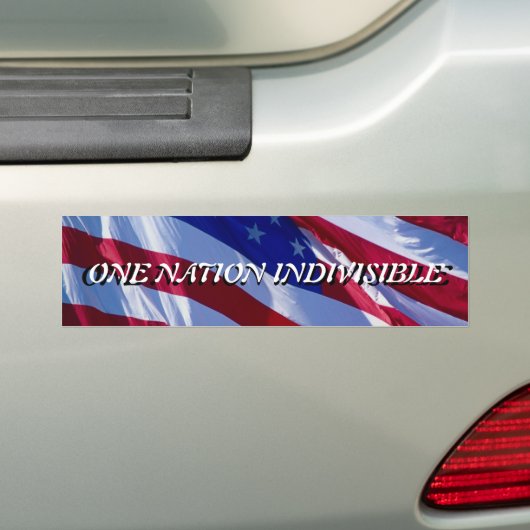 Eén Nation Indivisible Bumpersticker (Op auto)