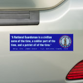 Een nationale garde bumpersticker (Op auto)