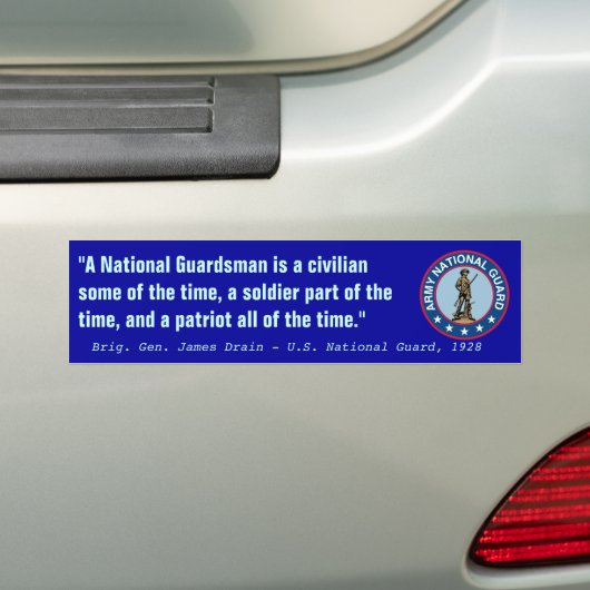 Een nationale garde bumpersticker (Op auto)