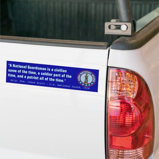 Een nationale garde bumpersticker (Op Truck)