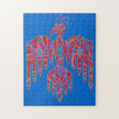Een Native American Thunderbird Jigzaag Puzzle Gam Legpuzzel (Verticaal)