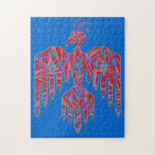 Een Native American Thunderbird Jigzaag Puzzle Gam Legpuzzel