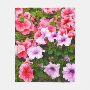 Een natuur foto is een mooie petunia bloem. Plan Fleece Deken