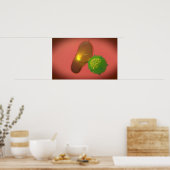 Een natuurlijke Killer Cell injecteert toxine Poster (Keuken)