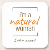 Een natuurlijke vrouw ontneemt een vacuüm, Joke Bier Onderzetter (Voorkant)