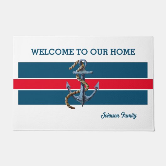 Een Nautical Welcome 24 x 36-inch deurmat (Voorkant)