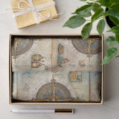 Een nautisch kompas serie ontwerp 13 tissuepapier (Geschenk)