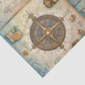 Een nautisch kompas serie ontwerp 13 tissuepapier (Detail)